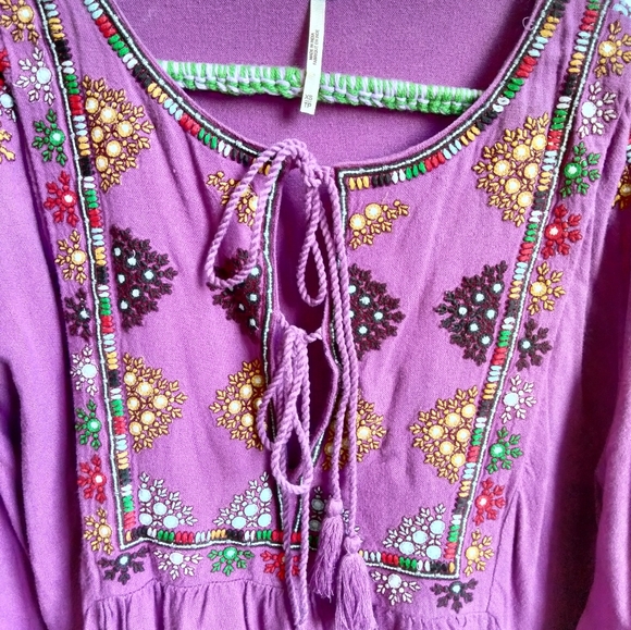 XS Embroidered Free People tunic dress - Picture 5 of 11